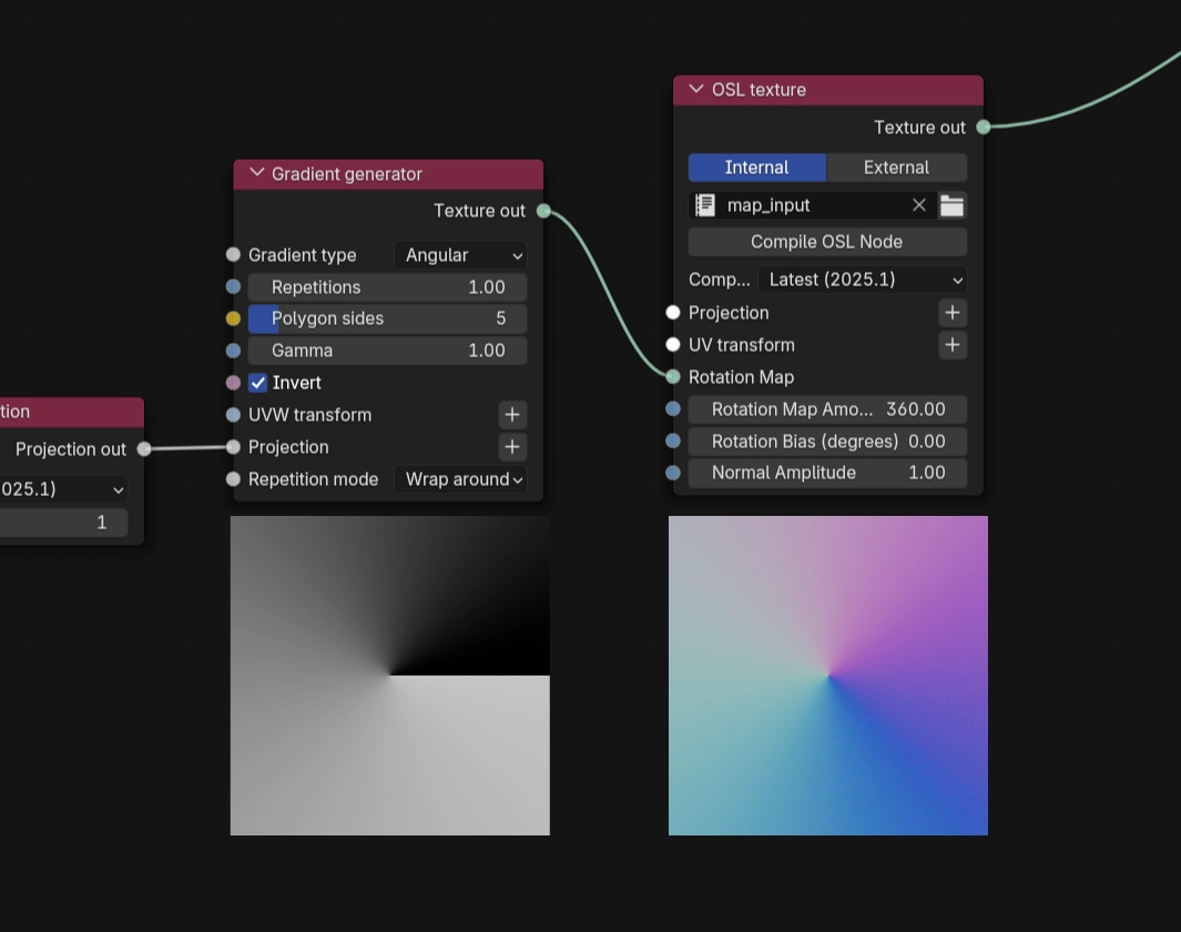 Demonstration of the OSL script to create microembossings